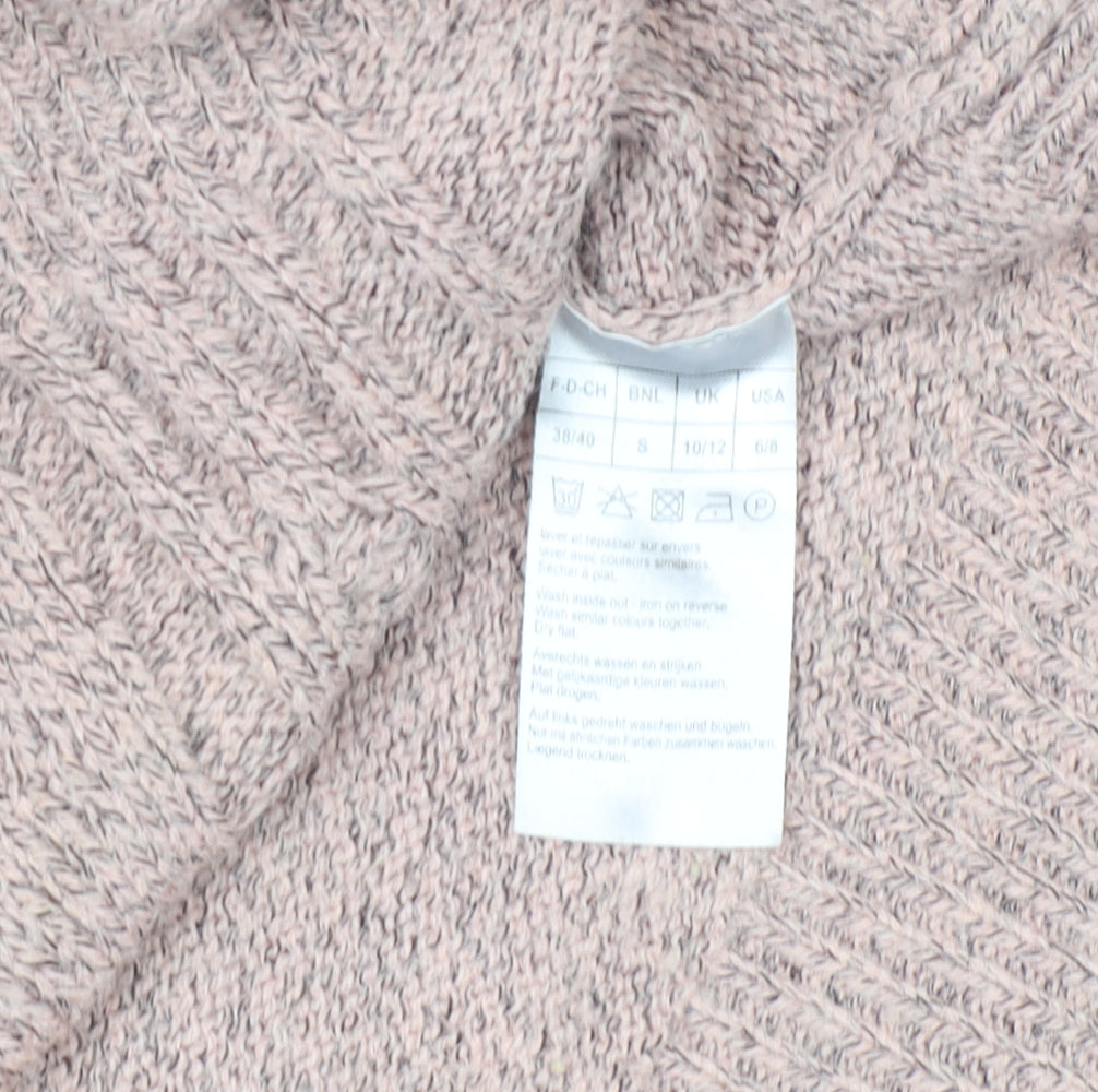 Damart Women's Beige Cable-Knit Pullover Jumper - Size 10