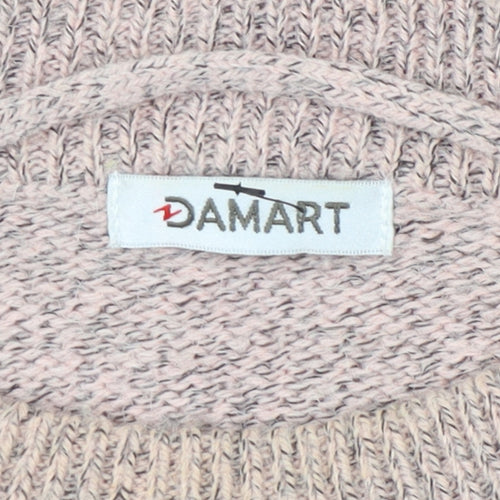 Damart Women's Beige Cable-Knit Pullover Jumper - Size 10