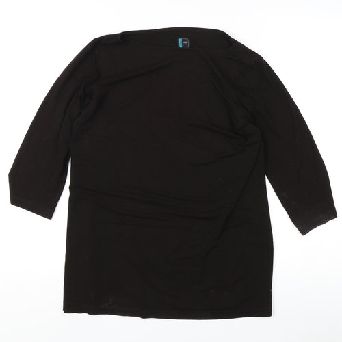 Daniel Hechter Women's Black 3/4 Sleeve T-Shirt Size 10