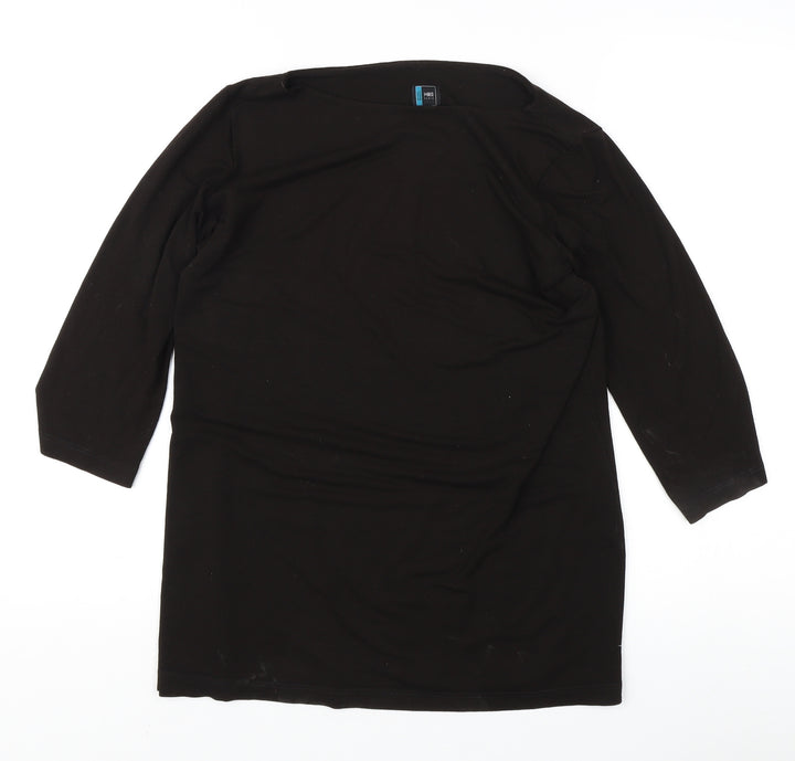 Daniel Hechter Women's Black 3/4 Sleeve T-Shirt Size 10