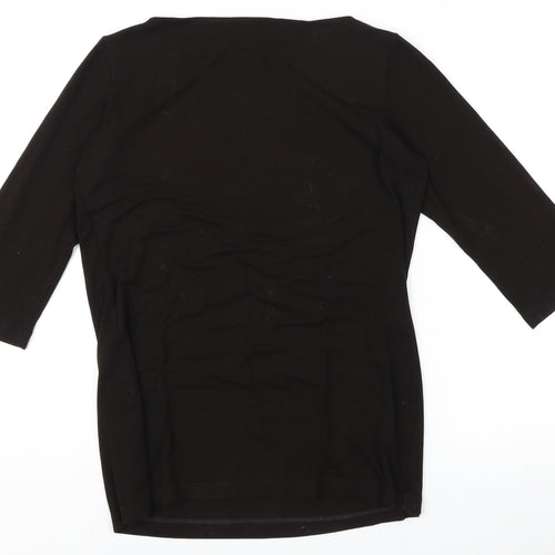 Daniel Hechter Women's Black 3/4 Sleeve T-Shirt Size 10