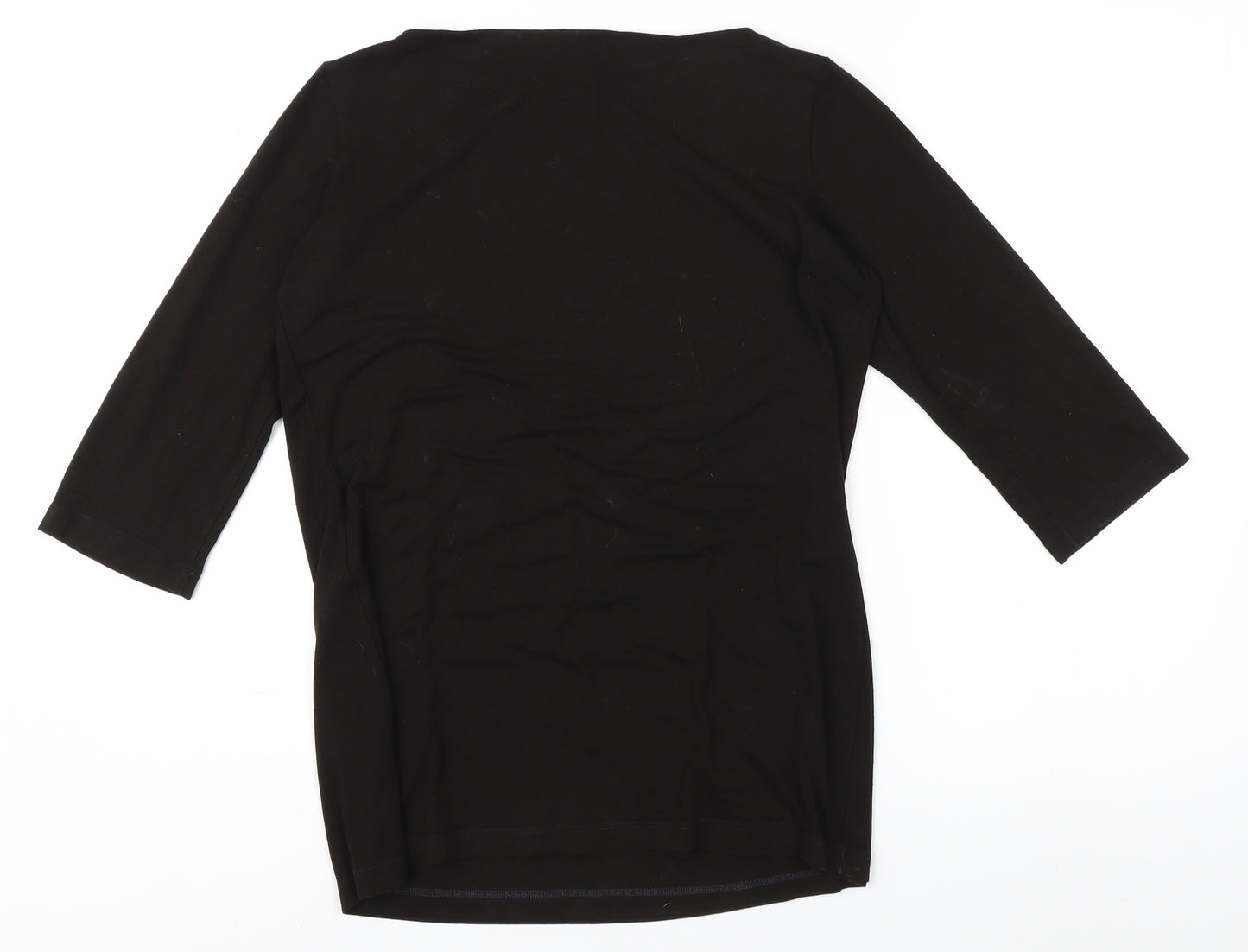 Daniel Hechter Women's Black 3/4 Sleeve T-Shirt Size 10