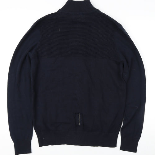 Threadbare Men's Black Medium Knit Full Zip Jacket
