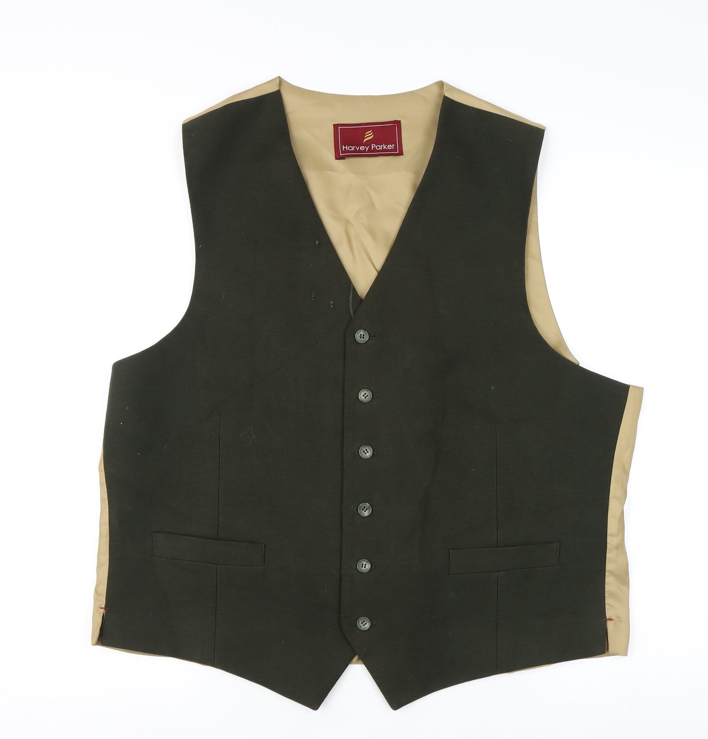 Harvey Parker Men's Green Waistcoat Size 46 - Smart Casual