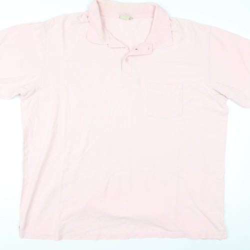 Cotton Traders Men's Pink Polo Shirt XL Short Sleeve