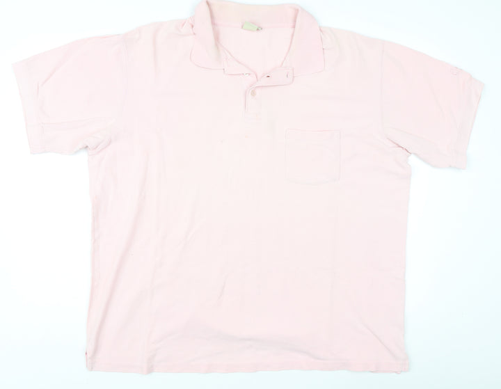 Cotton Traders Men's Pink Polo Shirt XL Short Sleeve