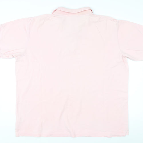 Cotton Traders Men's Pink Polo Shirt XL Short Sleeve