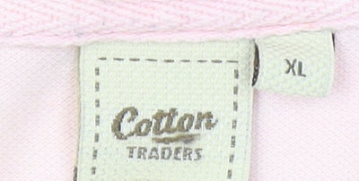 Cotton Traders Men's Pink Polo Shirt XL Short Sleeve