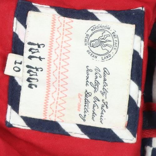 Fat Face Women's Red Hooded Jacket Size 10