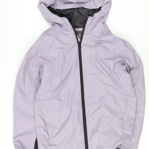 Quechua Girls Purple Waterproof Jacket 10 Years