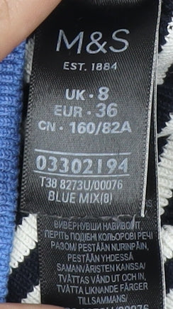 Marks and Spencer Women's Blue Pullover Jumper Size 8