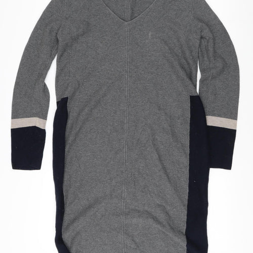 Farhi Women's Grey V-Neck Pullover Jumper M