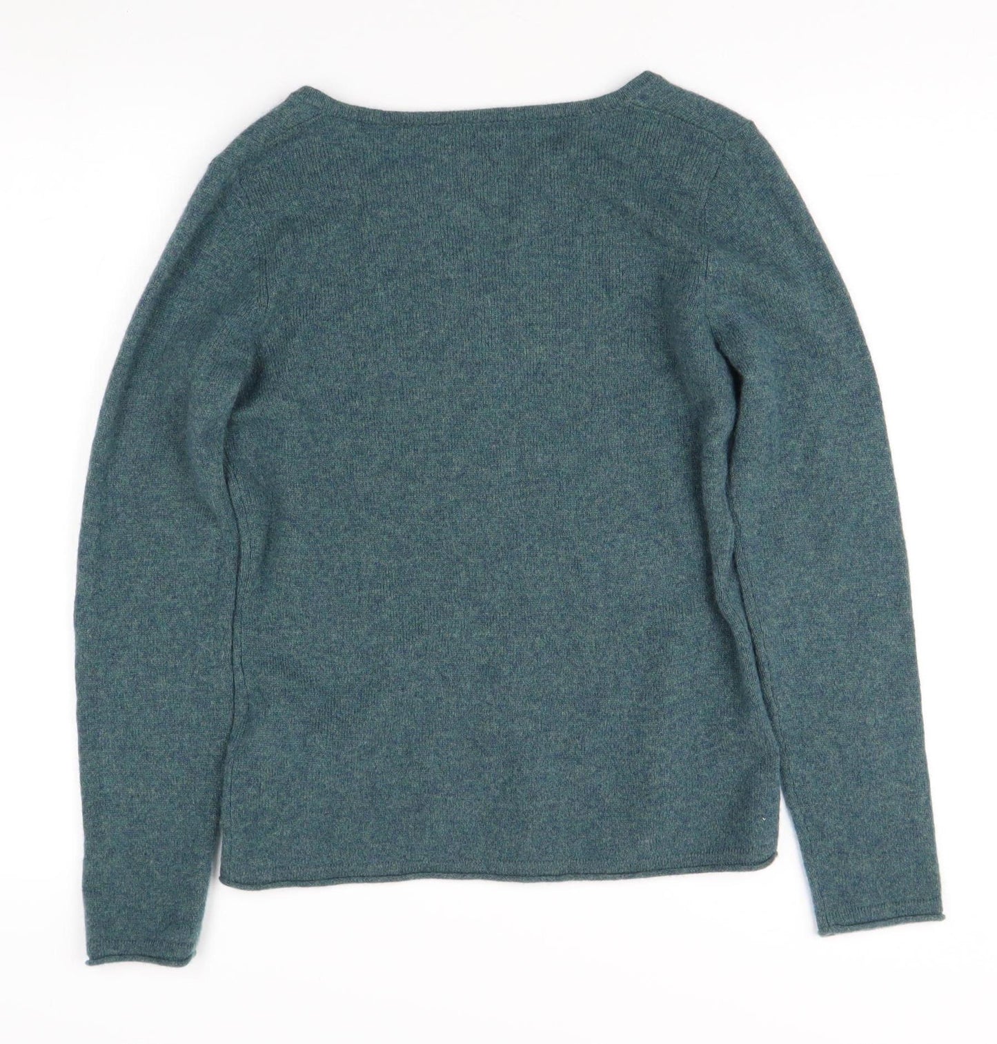 Mercer & Madison Women's Blue Cashmere Henley Jumper - S