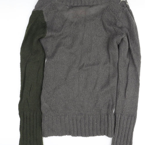 High Women’s L Pullover Jumper in Green/Grey