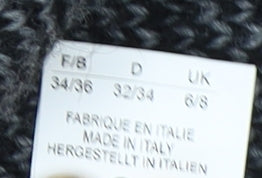Afibel Women's Grey Black Cardigan, Size 6/S