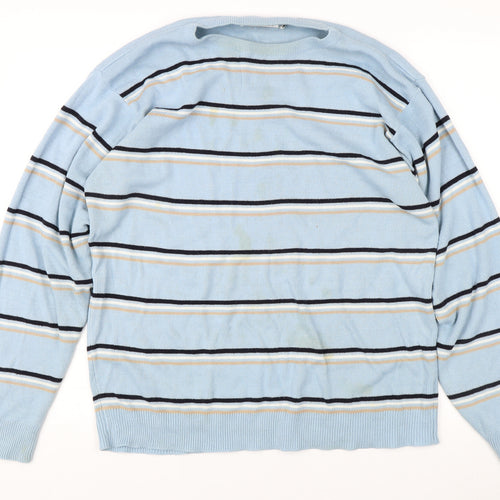 Rapidfire Blue Striped Men's XL Knit Pullover Jumper