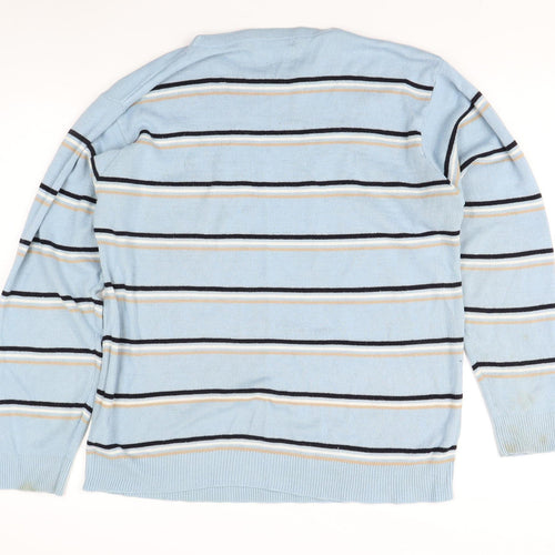 Rapidfire Blue Striped Men's XL Knit Pullover Jumper