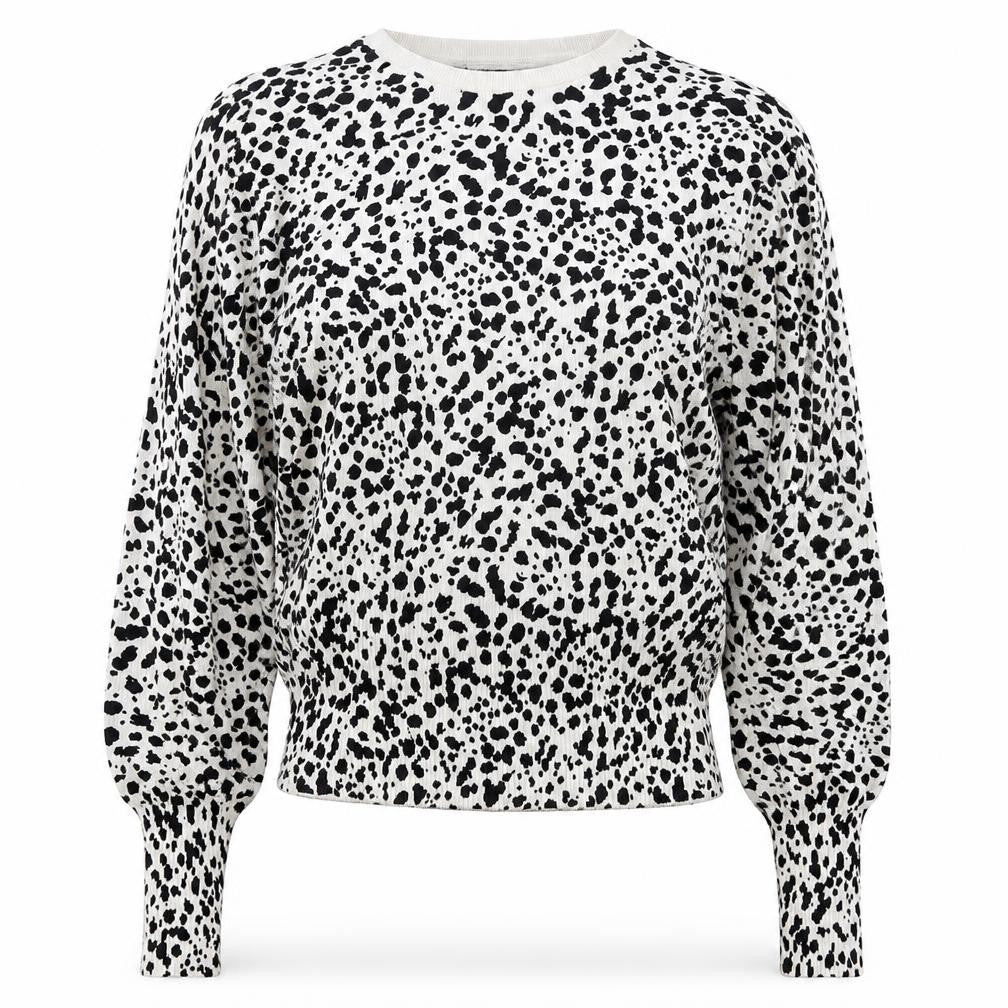 Front view of Marks & Spencer Women's Black Animal Print Jumper