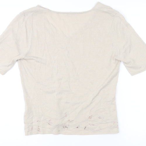 Marks and Spencer Women's Beige Cardigan Size 12