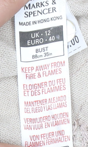 Marks and Spencer Women's Beige Cardigan Size 12