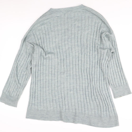 Zara Women's Blue Pullover Jumper, Size S, Crew Neck