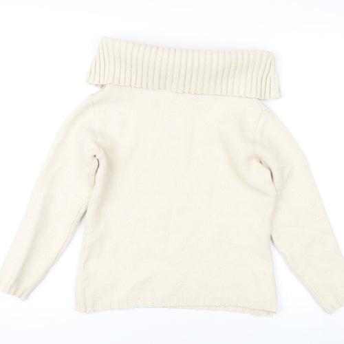 Olsen Women's Beige Cowl Neck Jumper, Long Sleeve, Knit