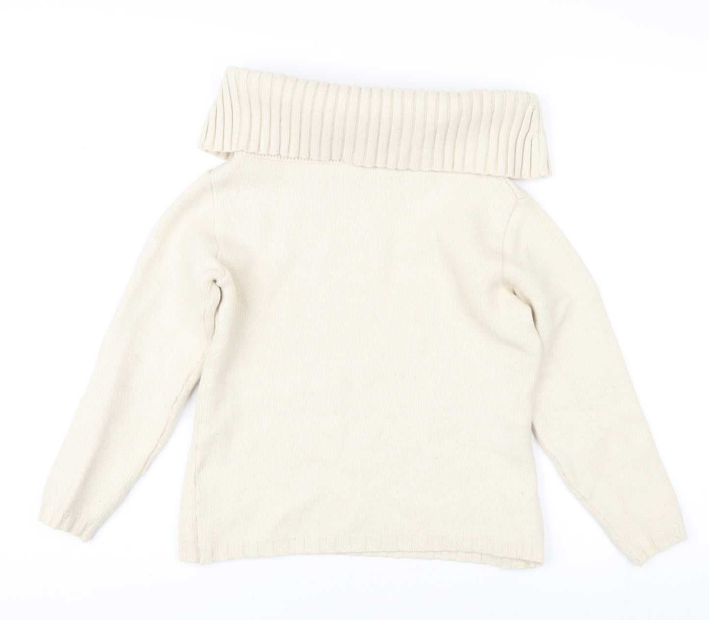 Olsen Women's Beige Cowl Neck Jumper, Long Sleeve, Knit