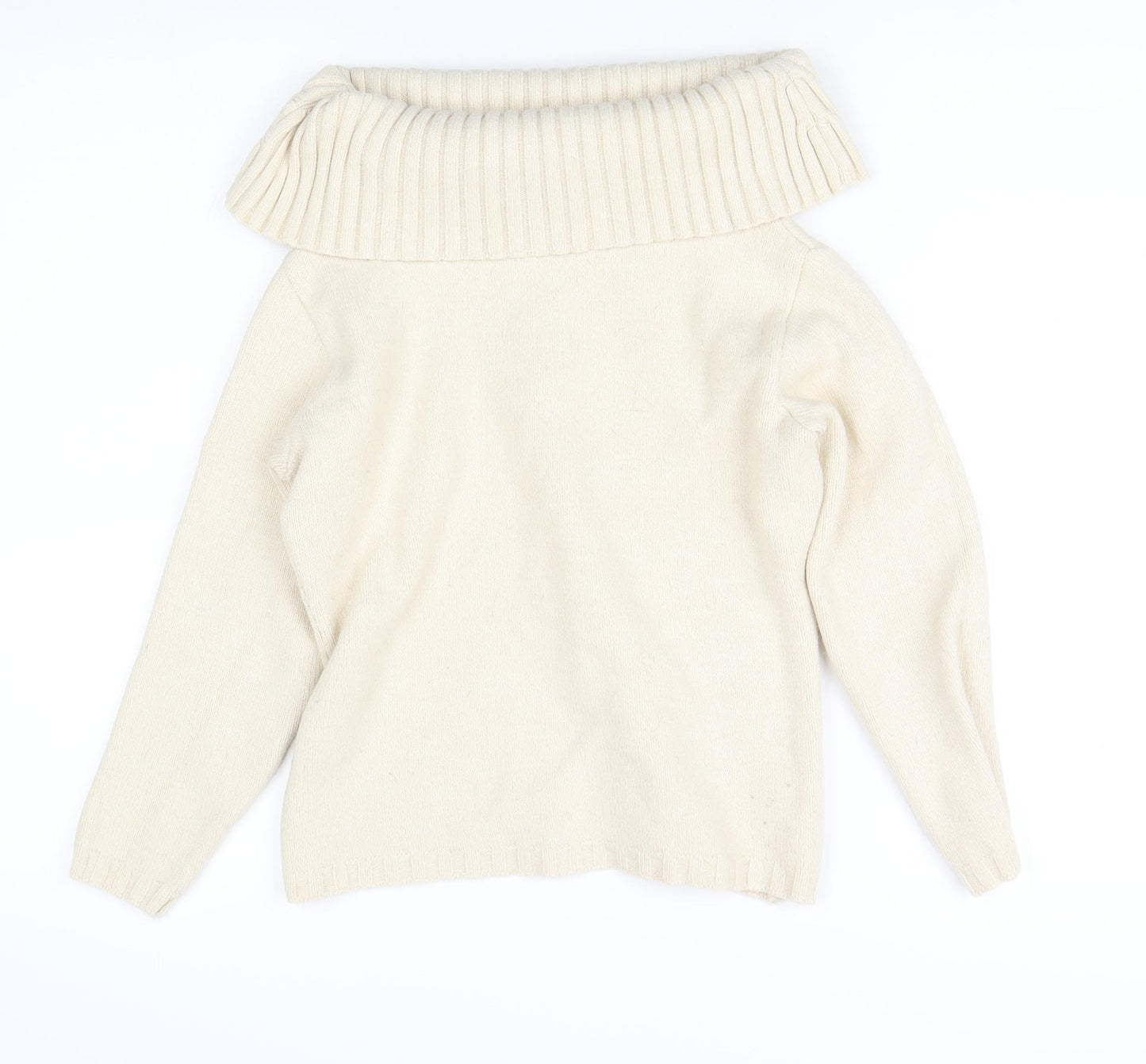 Olsen Women's Beige Cowl Neck Jumper, Long Sleeve, Knit