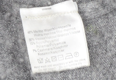 Benedetta B. Grey Beaded Women's Pullover Jumper Large