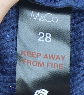 M&Co Women's Plus Size Blue Knit Jumper