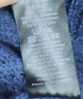 M&Co Women's Plus Size Blue Knit Jumper