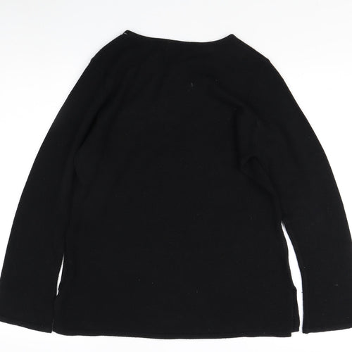 Bonmarché Women's Black Embroidered Pullover Jumper S