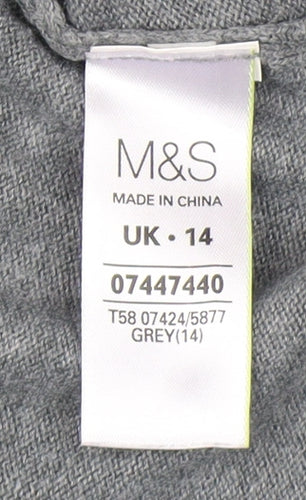 Marks and Spencer Women's Grey Cardigan UK 14