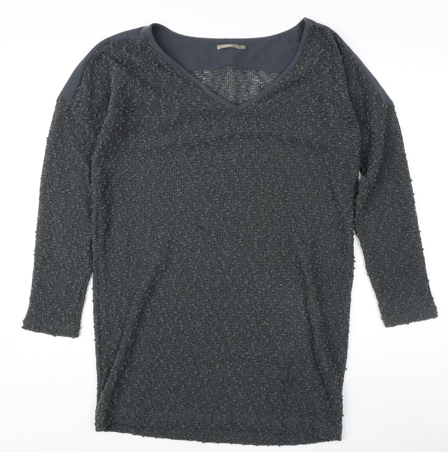 Sandwich Grey V-Neck Pullover Jumper, Women's Size S