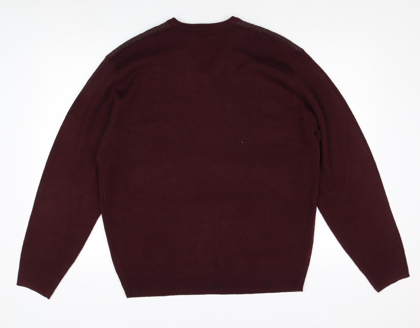 Greenwoods Men's Red V-Neck Pullover Jumper L