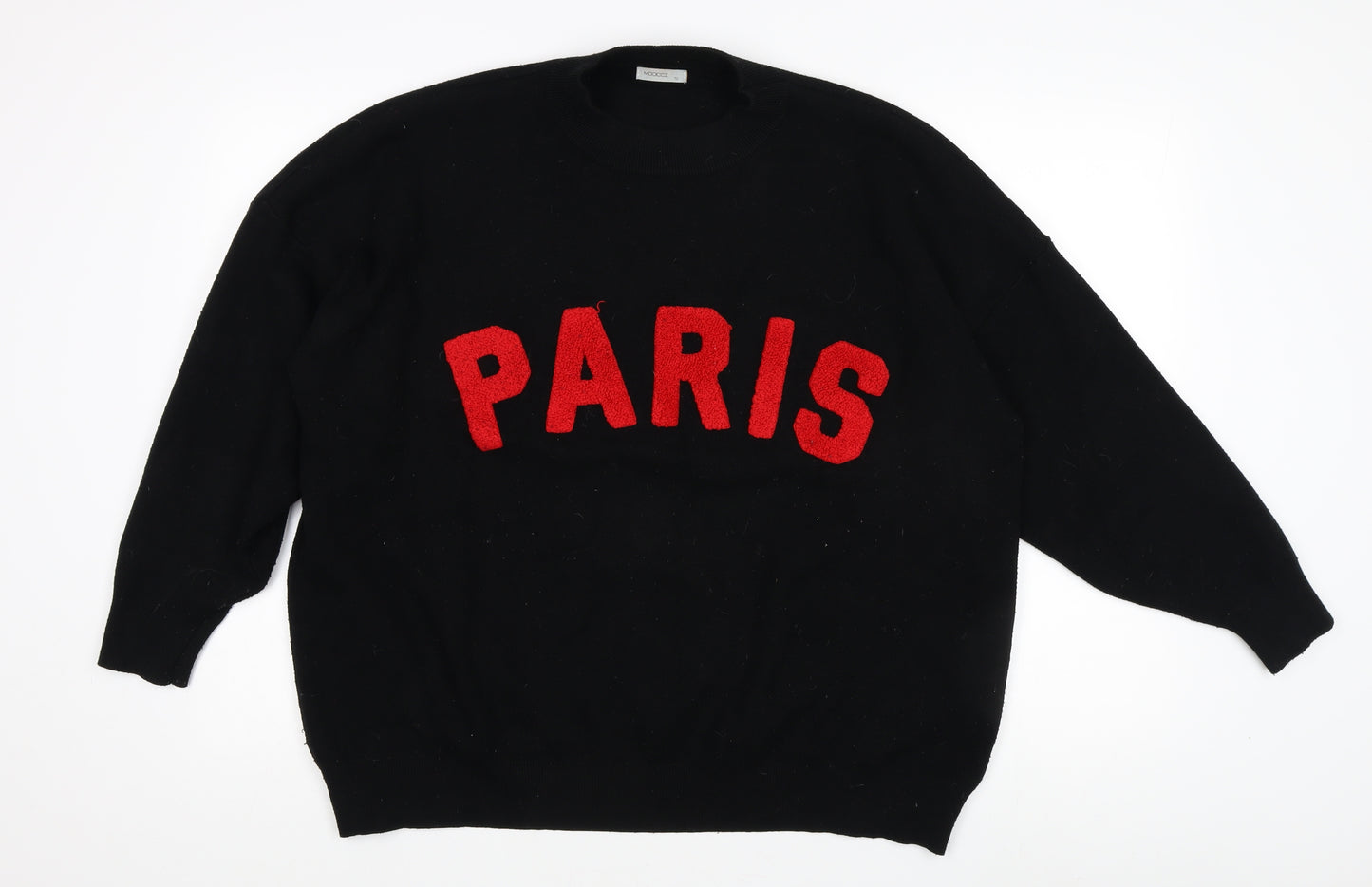 MOCCCI Women's Black Crew Neck City Jumper