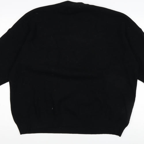 MOCCCI Women's Black Crew Neck City Jumper