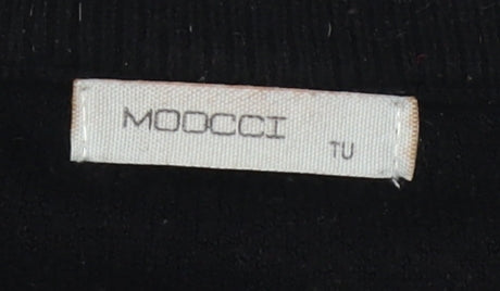 MOCCCI Women's Black Crew Neck City Jumper