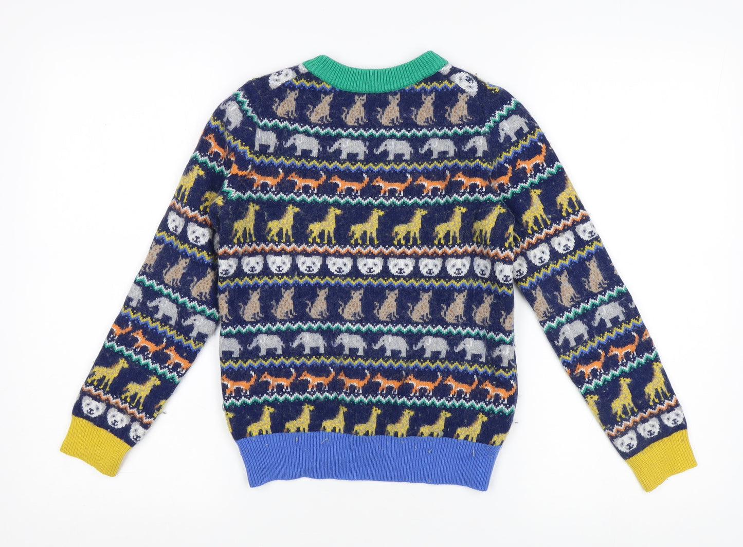 Mini Boden Boys Multicoloured Animal Print Pullover Jumper, 11-12 Years