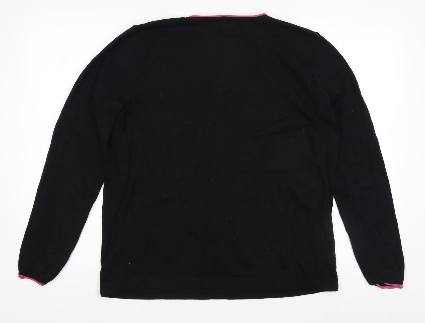 Debenhams Women’s Black Striped Pullover Jumper, Size 16