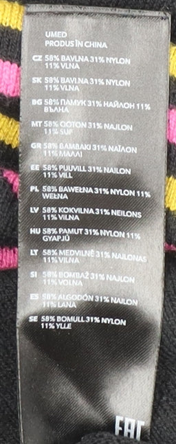 Debenhams Women’s Black Striped Pullover Jumper, Size 16