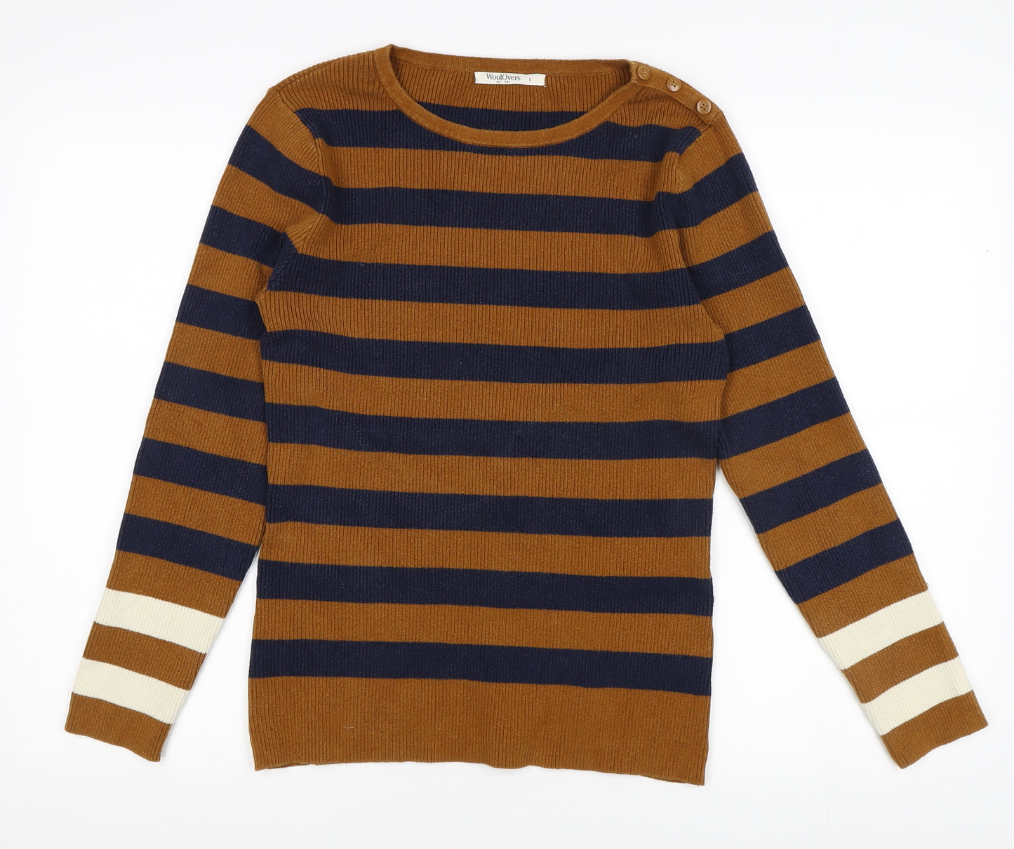 WoolOvers Women's Multicoloured Pullover Jumper L