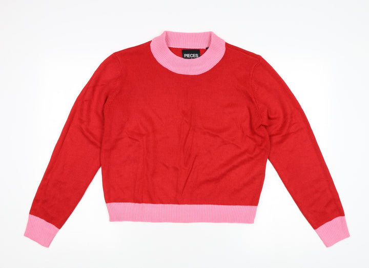 Pieces Women's Red Pullover Jumper S