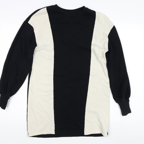 Zara Women's Black S Colourblock Pullover Sweatshirt