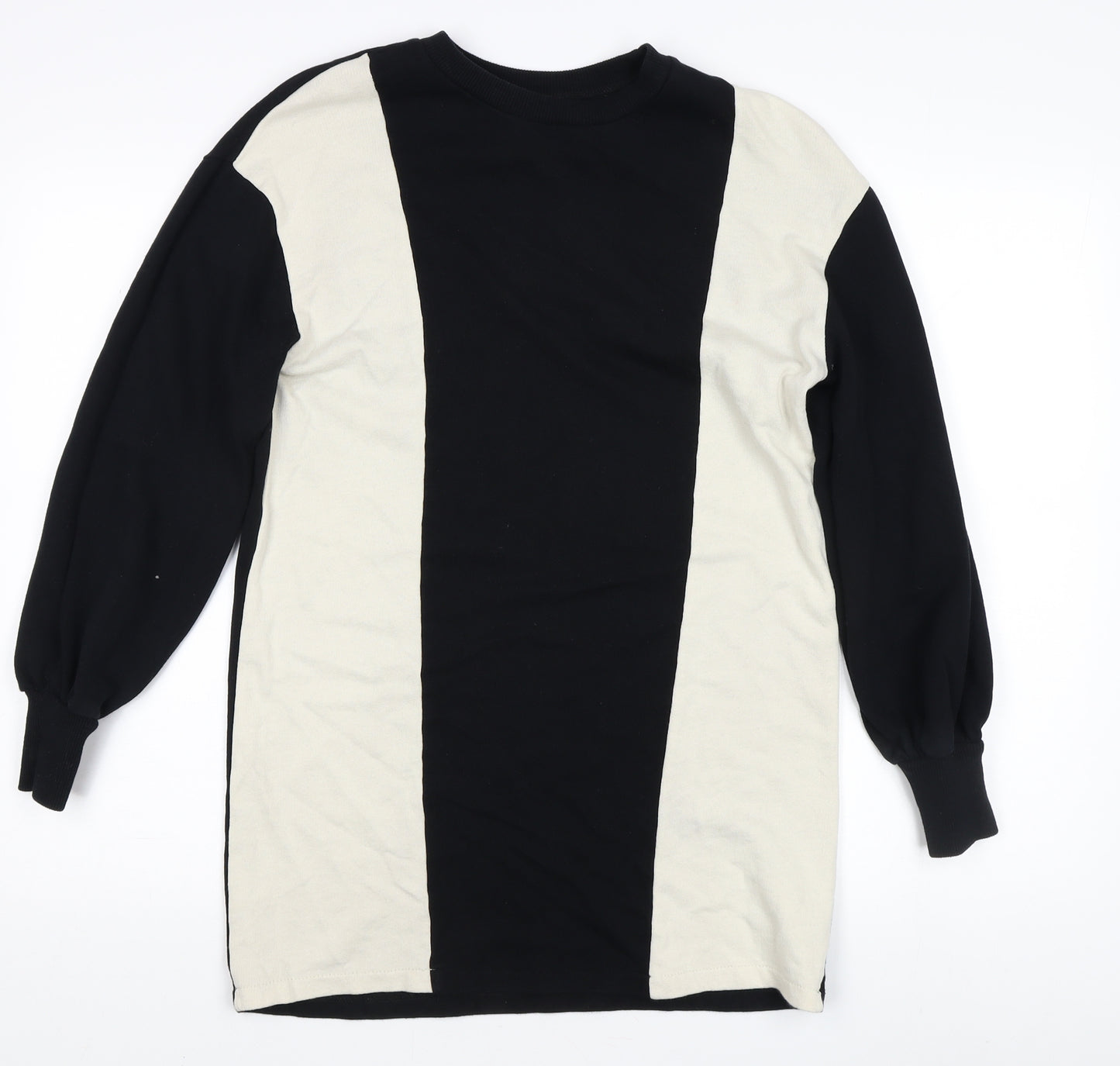 Zara Women's Black S Colourblock Pullover Sweatshirt