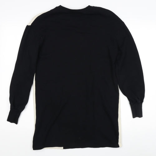 Zara Women's Black S Colourblock Pullover Sweatshirt