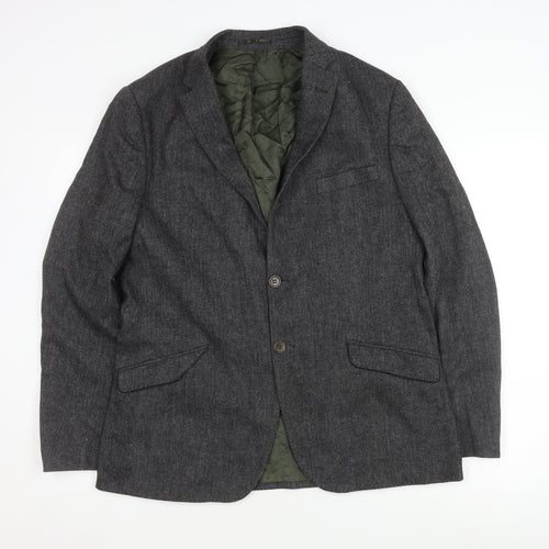 Marks and Spencer Men's Grey Herringbone Blazer 42R