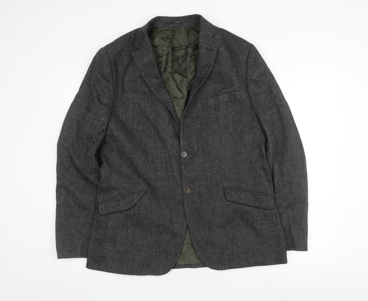 Marks and Spencer Men's Grey Herringbone Blazer 42R