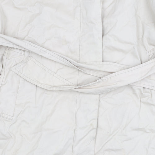 Zara Women's Beige Trench Coat Size 12 Belted Casual