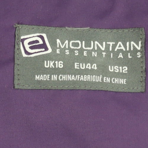 Mountain Essentials Women's Purple Hooded Jacket Size 16